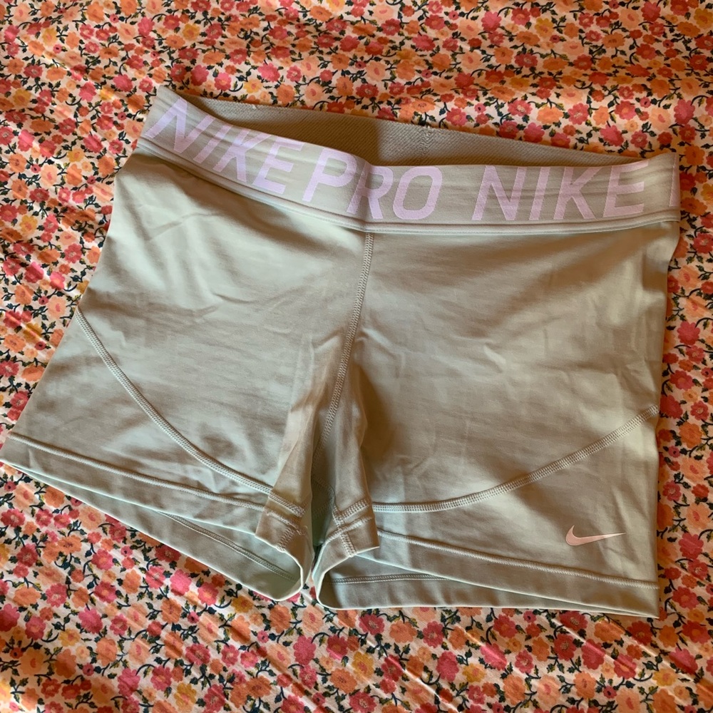 Pastel Green Nike Dri-Fit Bike Shorts